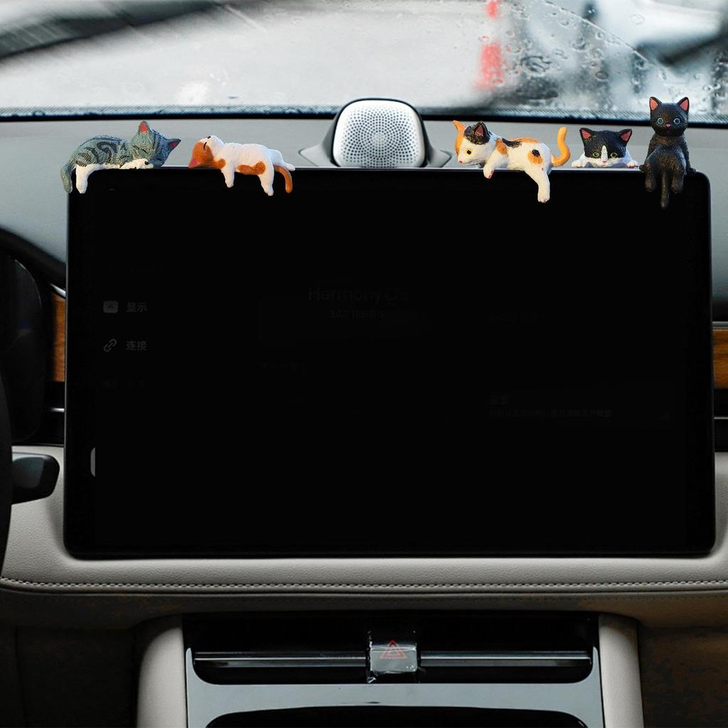 Vziguhk Cat Car Dashboard Decoration,Animal Dashboard Decoration,Car Accessories Animal Cartoon Dashboard Decoration | 5pcs