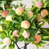 Elens Store 1Pc Artificial Flower Peach Tree Bonsai Home Office Garden Desktop Party Decor