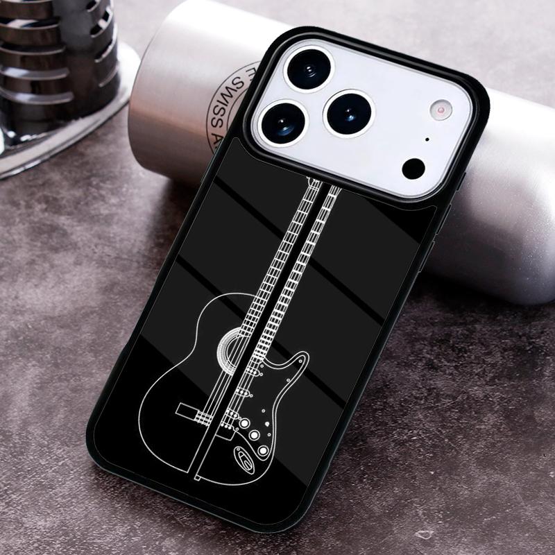 Electric Guitar Music Phone Case For iPhone 17 16 15 14 13 12 11 Pro Max Plus 17Air Soft Silicone Cover