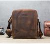 Czarny Anioł Retro Skóra Crazy Horse Męska Torba Na Ramię Crossbody