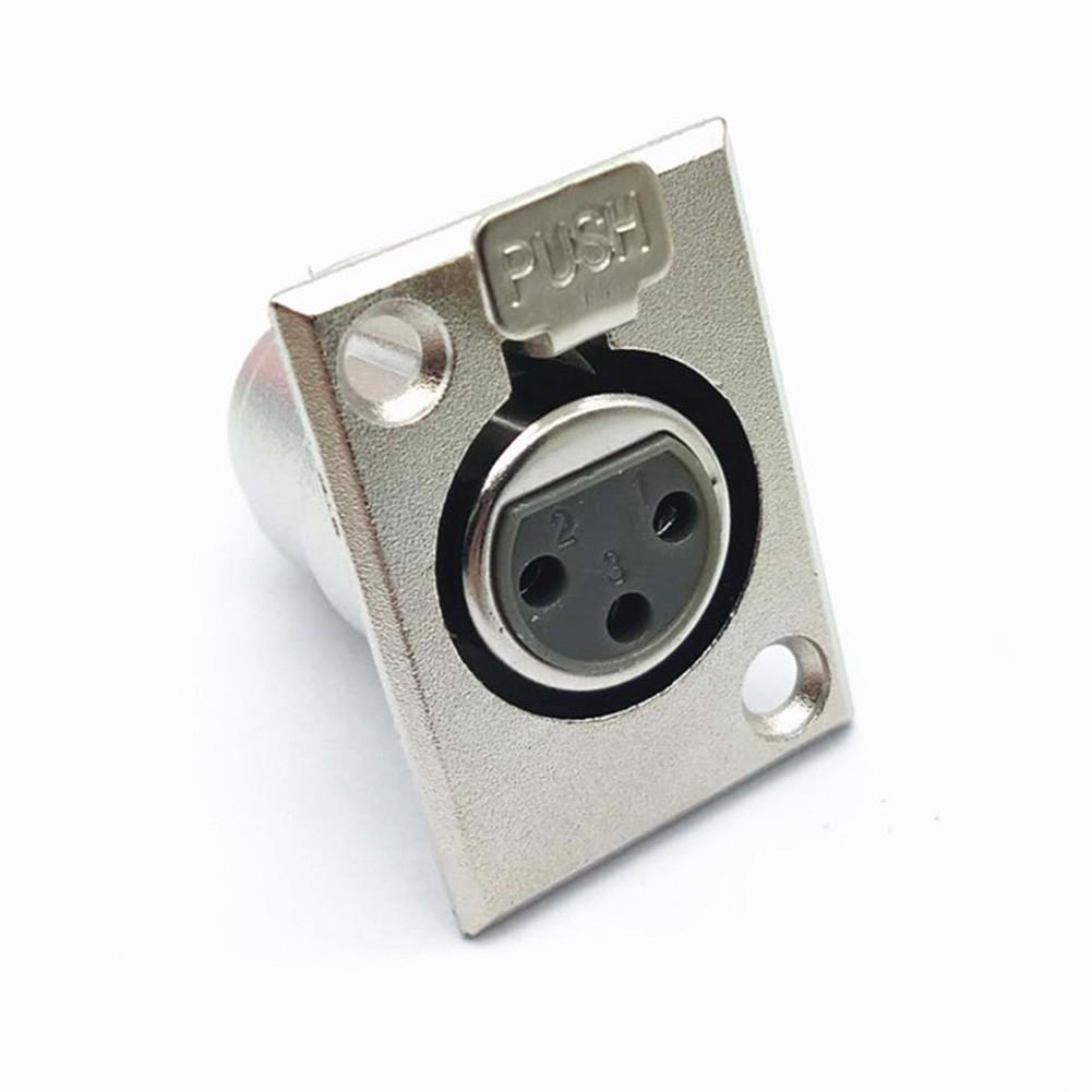 2pc XLR 3-Pin Male Female Alloy Socket Panel Mount Chassis Microphone Audio Conn