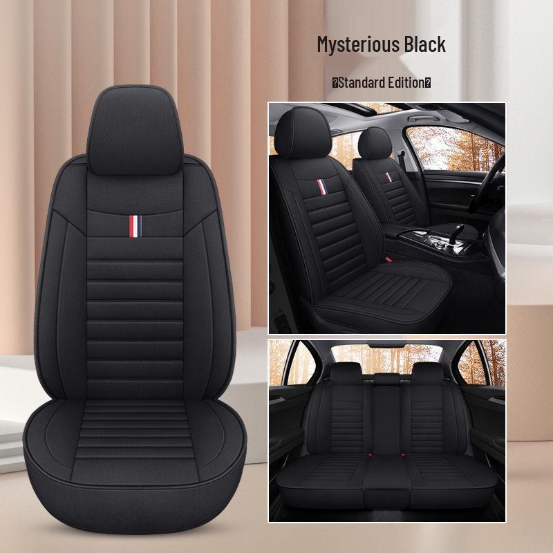 

Универсальный льняной чехол на автомобильное сиденье на все четыре сезона - Полный обхват, Пятиместный, Зимняя подушка Two Front Seats