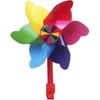 Bike Handlebar Pinwheel for Kids, Mini-Factory Bike Accessory Decoration Wind Spinner for Kid's Bicycle (Rainbow Stripes)