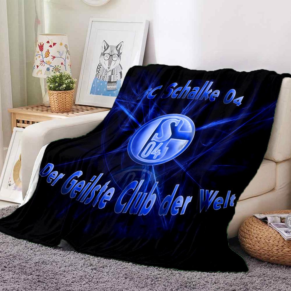 Schalke 04 Printed Flannel Blanket, soft throw for bedroom sofa, washable, Christmas present, great gift.