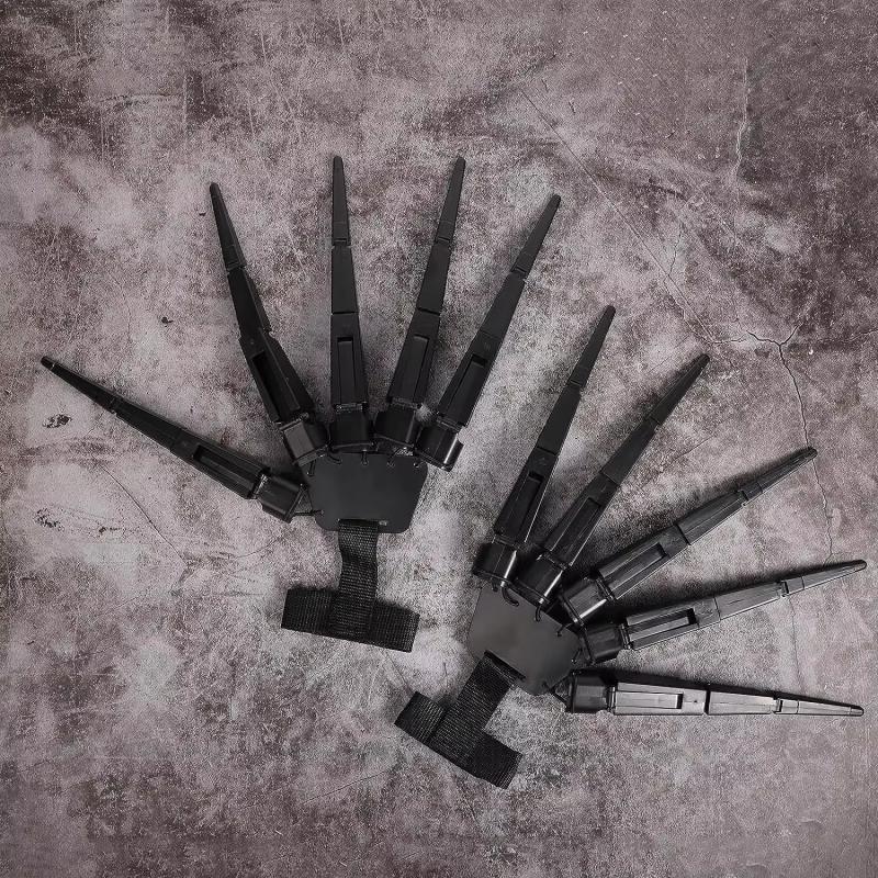 Halloween Cosplay Finger Glove Realistic Horror Articulated Fingers Fake Fingers Scary Skeleton Hand Ghost Claw Prop Party Decor