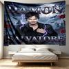 Damon Salvatore Print Tapestry - Portable Wall Decor Cloth, for Home, Dorm, Travel, Bedroom, Living Room - Ideal Birthday Housewarming Gift