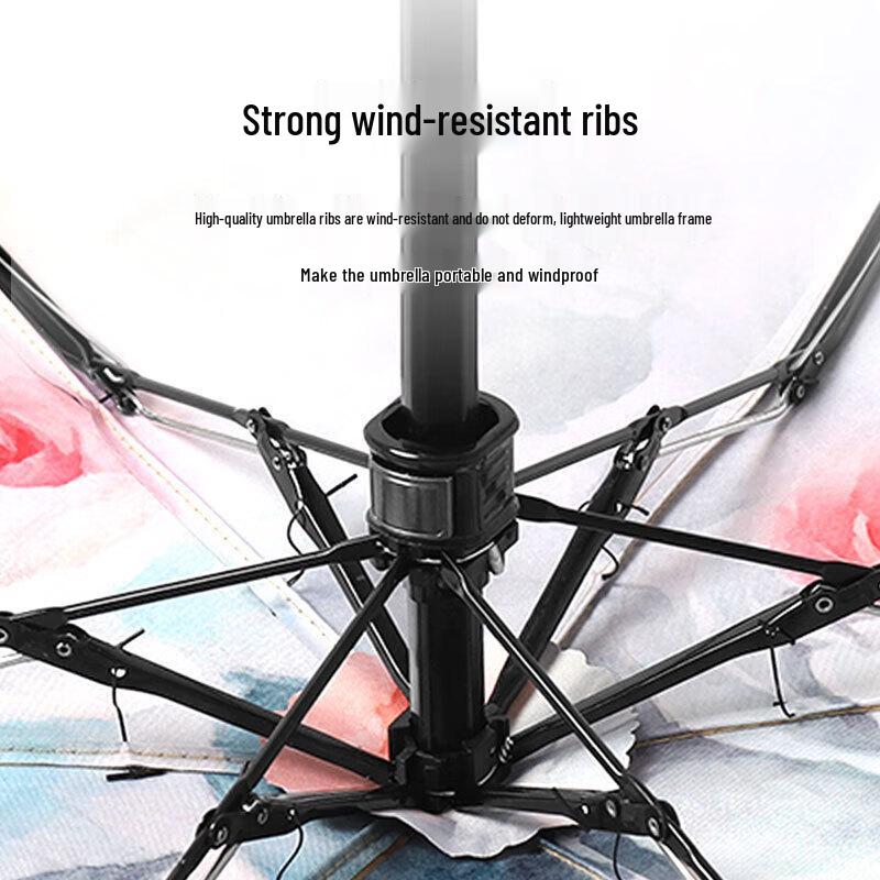 Pocket Flat Six-Rib UV Sun & Rain Umbrella