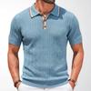 Polo de punto para hombre con ribete de contraste y manga corta