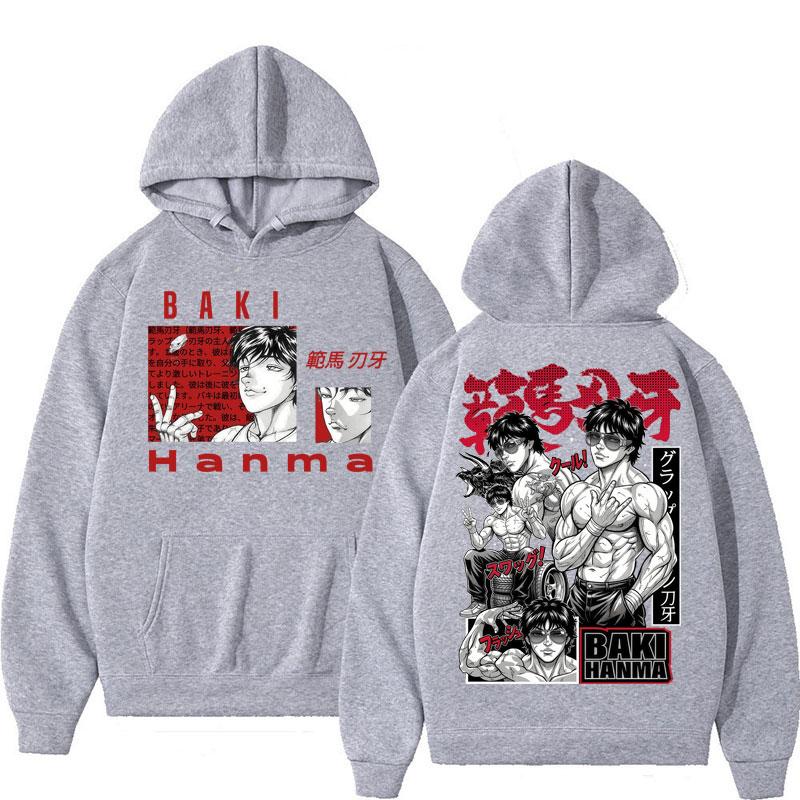 Anime Baki Haman Harajuku Manga Hoodie Y2k Fashion Men Women Gothic Fleece Tracksuit Popular Sweatshirt Streetwear Gifts