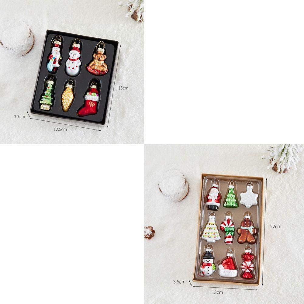 6/9PCS Creative Design Santa Claus Ornament Small Size Snowman Decoration Christmas Tree Decoration