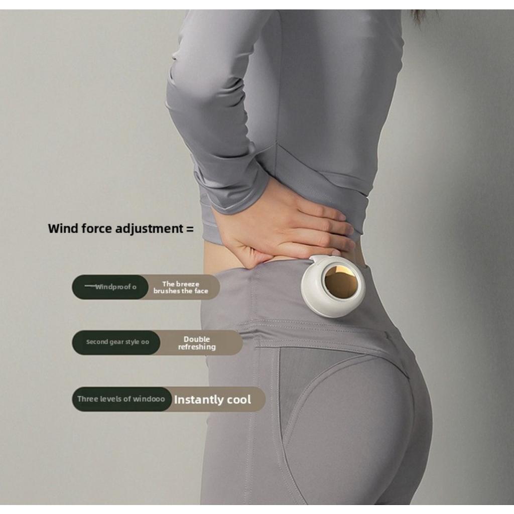 Portable Bladeless Mini Fan with 3-Speed Adjustable Settings, USB Rechargeable, 900mAh Battery for Long-Lasting Use, Lightweight & Rotating Design