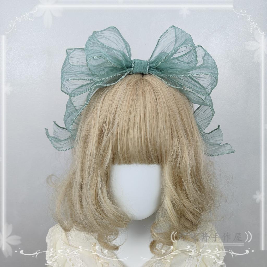Original Handmade Styleable Bow Headband KC Yarn Wire Headbands Lolita Hair Accessories
