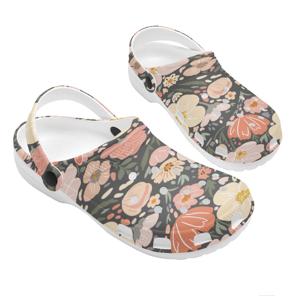 Printed EVA Garden Shoes Unisex Ventilated Soft Sole Slip On Garden Yard Home Bathroom Casual Walking Home Slippers Leisure Wear