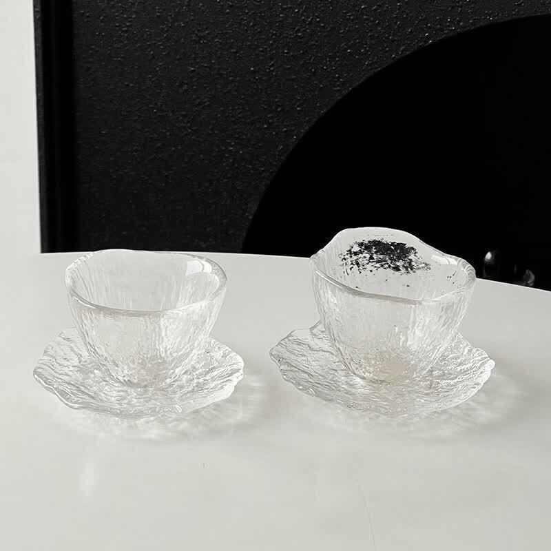 Qiwei Japanese Wabi-sabi Raindrop Glass Cup