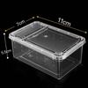 Feeding And Breeding Box for Reptiles with Lid Ventilation Holes, Mini, Transparent, Horned