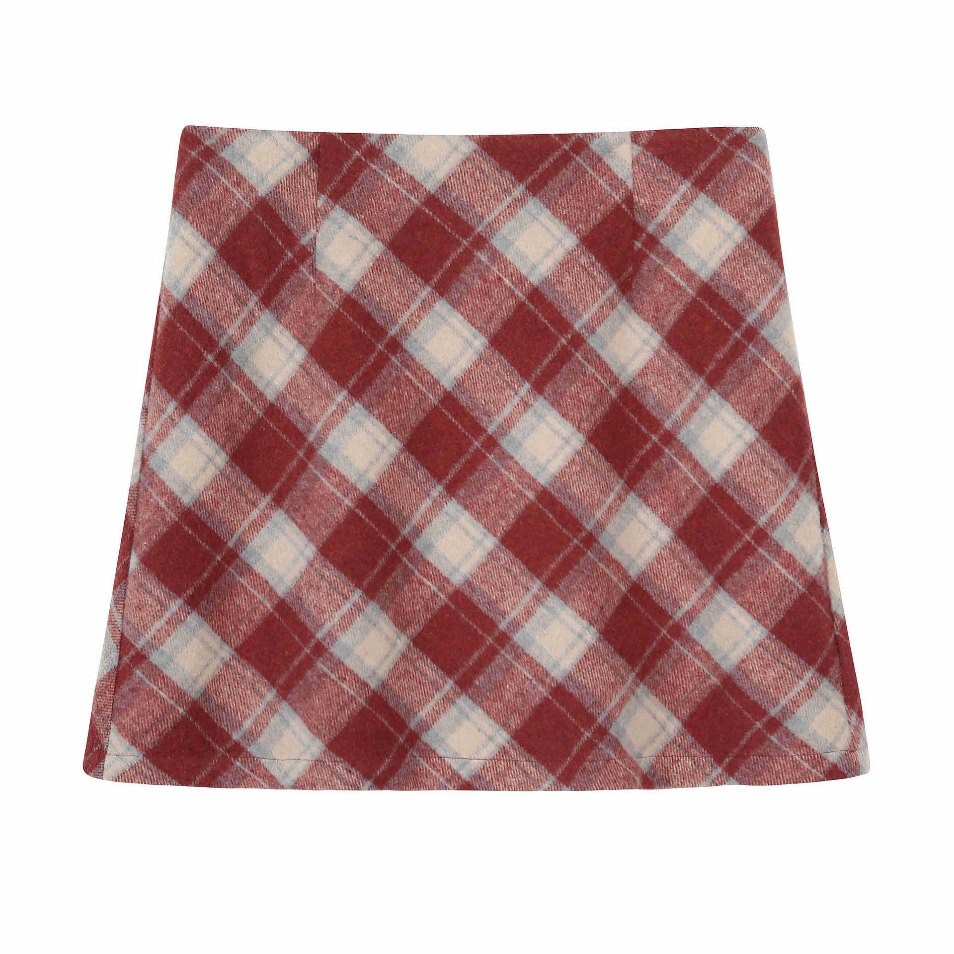 

Комплект из двух предметов: юбка и свитер в клетку больших размеров - New School Style 1XL (recommended 120-140 jin)