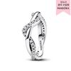 Sparkling Intertwined Wave Ring 193098c01