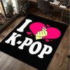 1Pc K Pop Print Rug - Home Decoration Carpet For Living Room Bedroom Flooring Computer Chair Area Rug
