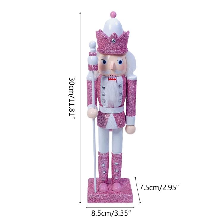 Nutcracker Soldier King Christmas Decor for Indoor Tabletop Desktop Holiday Home