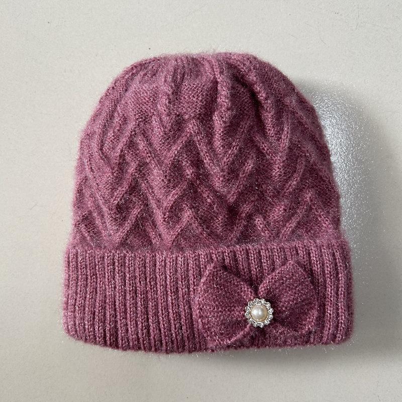 Neue Hüte für mittlere und ältere Frauen Winterwollmützen halten warm Winter-Hüte für ältere Damen Fleece Herbst- und Wintermützen gestrickt