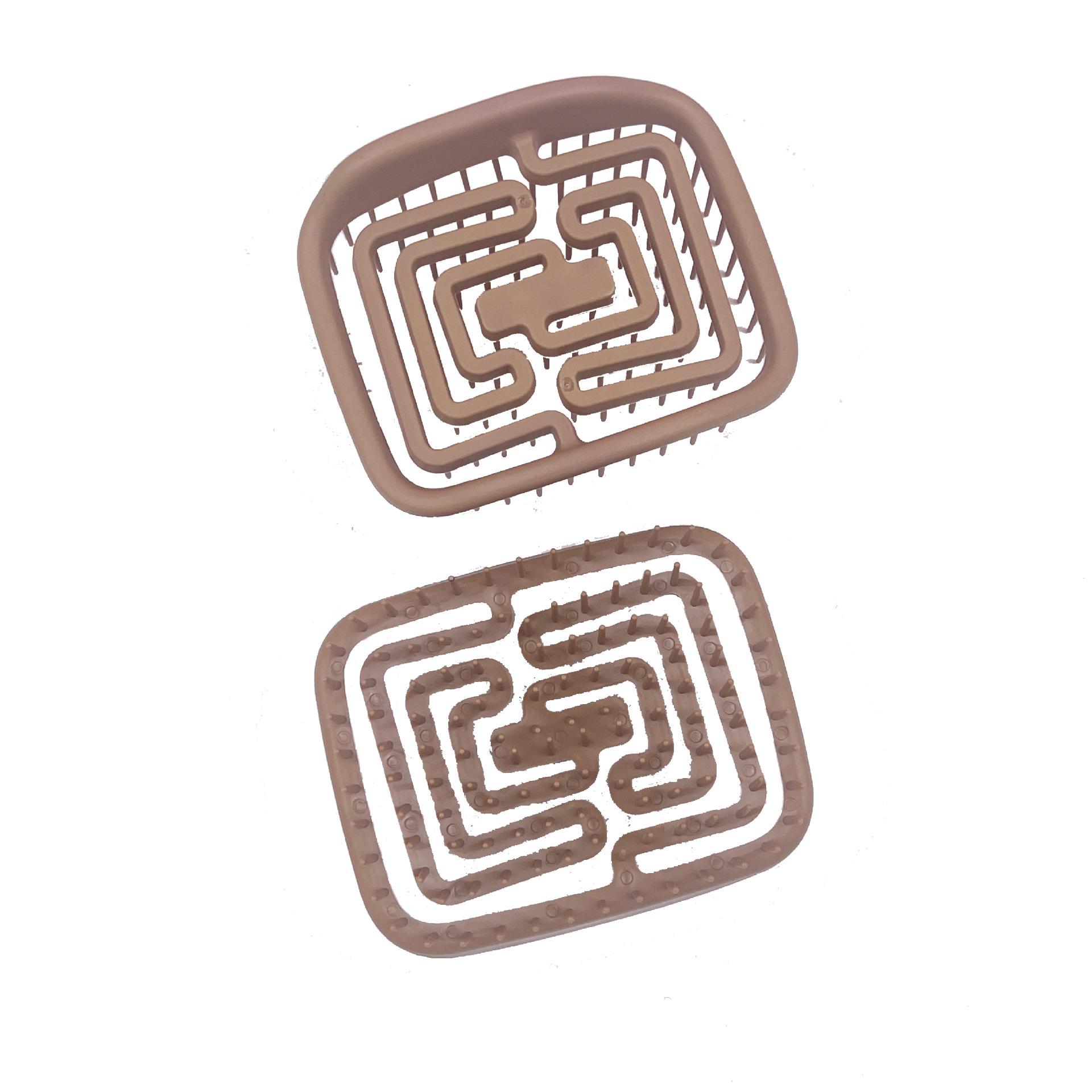 

Портативный квадратный массажер для кожи головы и щетка для шампуня, расческа с полыми зубьями против спутывания для женщин и детей светло-коричневого