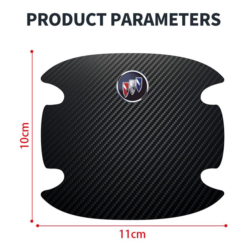 4pcs Carbon Fiber Car Door Bowl Handle Anti-Scratches Sticker For Buick Envision Excelle GT LaCrosse Park Avenue Envista GL8 GL6