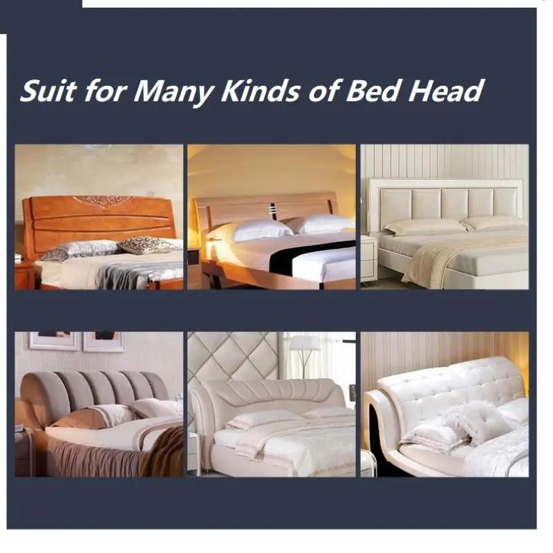 Luxury Plaid Bed Headboard Cover Warm Velvet All Inclusive Bed Backrest Covers Soft Bed Anti-Dust Thicken Head Back Protector