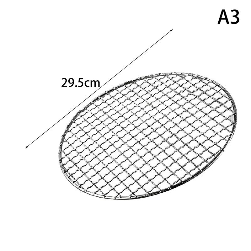 Runder Edelstahl-Grillrost Hitzebeständiger Grillrost Outdoor Camping Grill Teekochzubehör