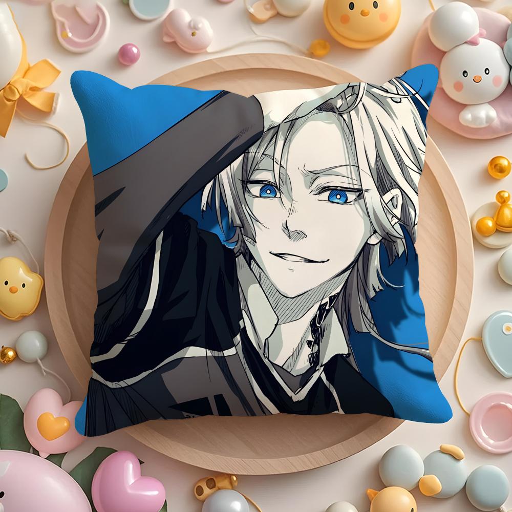 BLUE Anime L-LOCK Cushion Cover Home & Car Multi-Scene Pillow Cover - Reversible, Soft & Durable for Daily Use