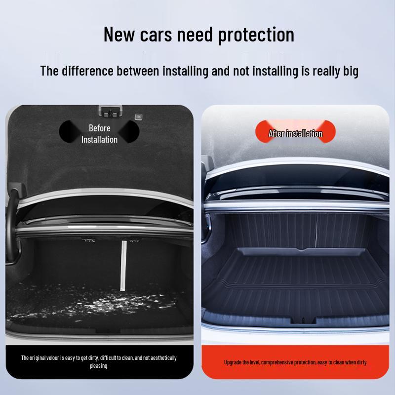 Compatible TPE Trunk & Backrest Mat for Xiaomi SU7/YU7 - Waterproof Car Interior Accessory