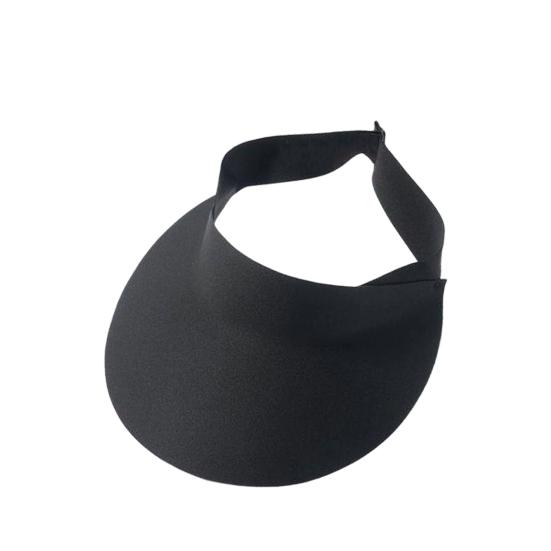 

Sun Hat Wide Brim Empty Top Design Summer Beach Hat Sun Protection Thin Fabric Outdoor Sport Hat Headwear чёрный