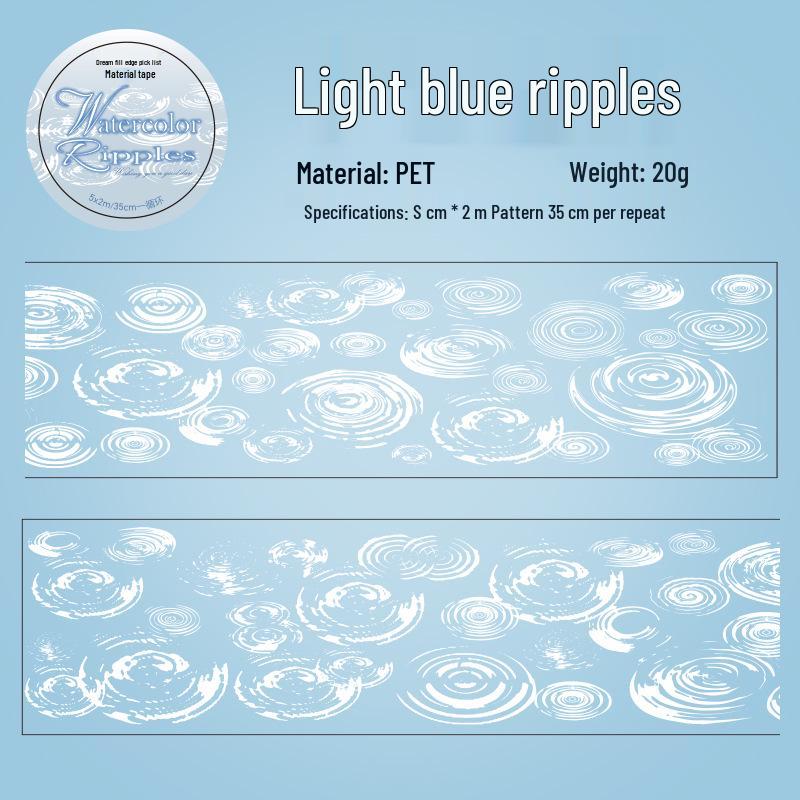 Yu Xian Dream Edge Series PET Tape - Journal Decoration Collage, 4 Styles