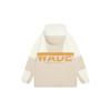 Li-Ning Wade Series Color-Block Letter Print Loose Zip Hooded Long-Sleeve Windbreaker Jacket Men Jacket Cream-White AFDT085-7