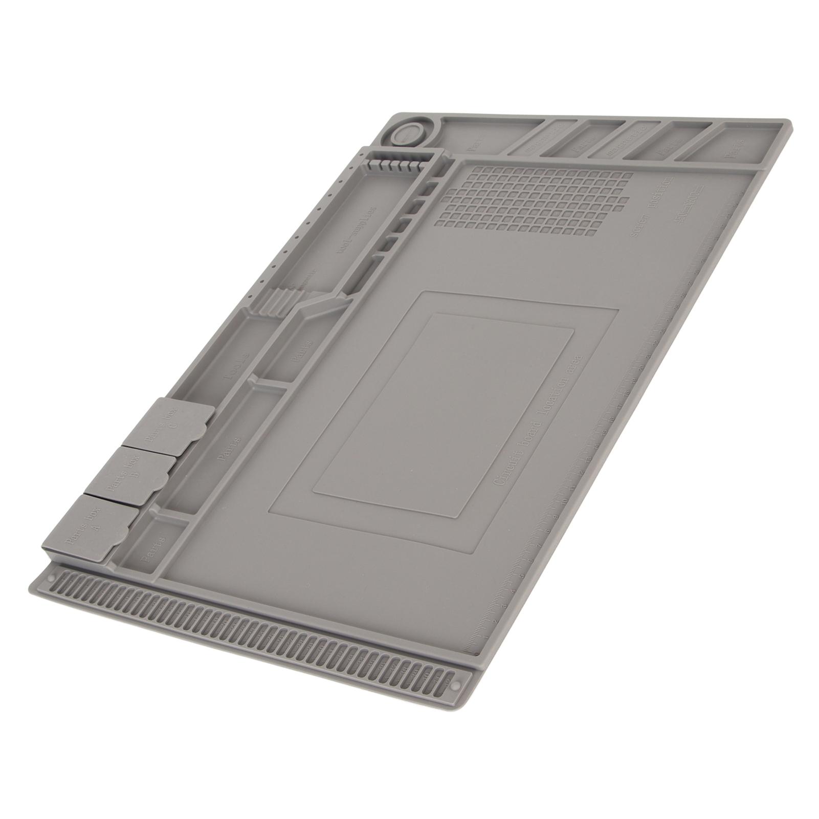 

17,72 X 11,81 дюйма силиконовый коврик для ремонта электроники магнитный термостойкий коврик для ремонта