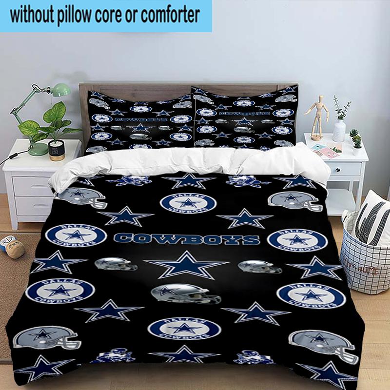 American Football Team 3PCS Bedding Set 2D Printing (Includes 1 Duvet Cover + 2 Pillowcases Coreless), Bedroom decor,Fan Gift