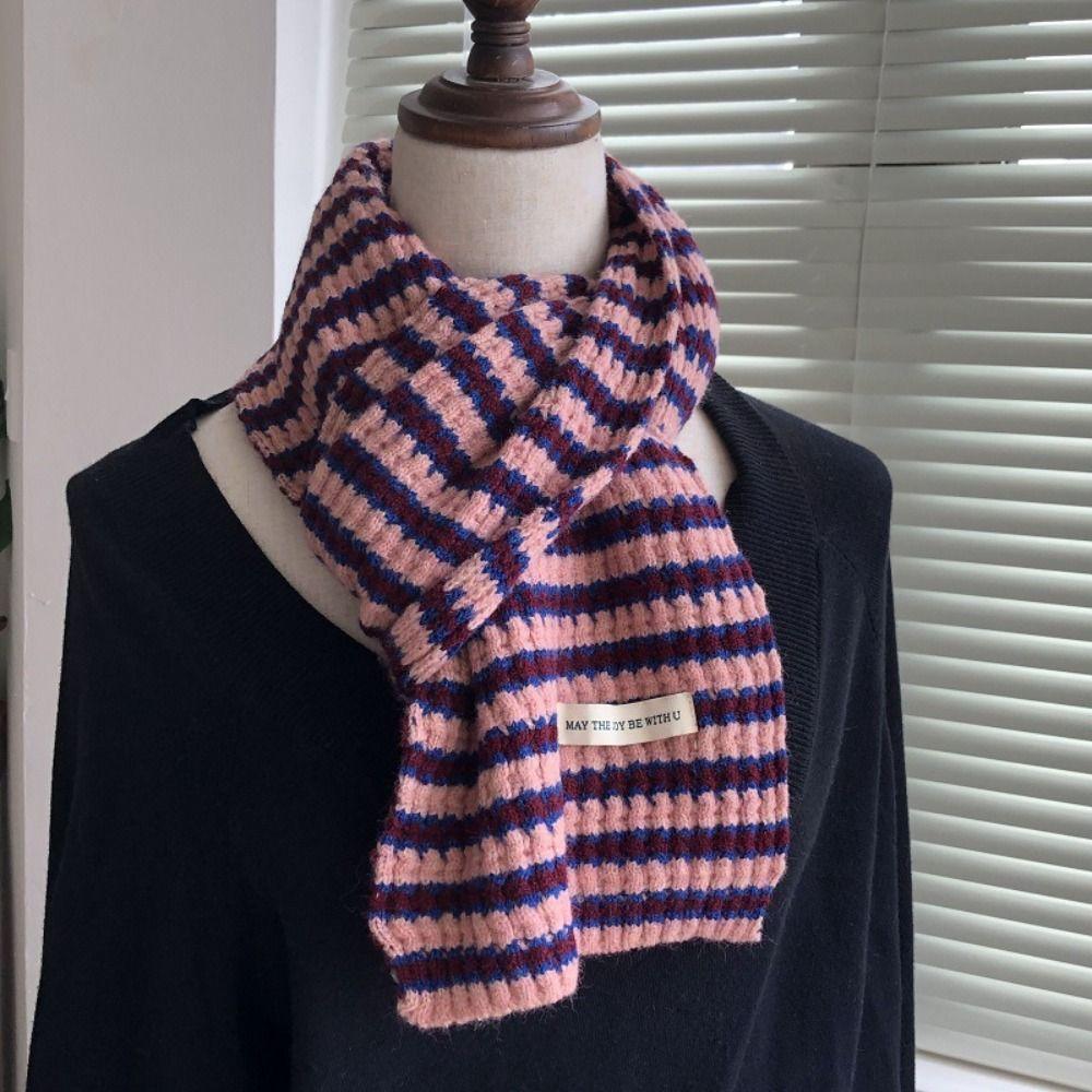 

Женский теплый шарф в полоску, зимние теплые шарфы, новые цветные шарфы в полоску