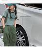 2026 Sommer Koreanischer Stil Sportliche Cargohose & T-Shirt Zweiteiliges Set für Mädchen