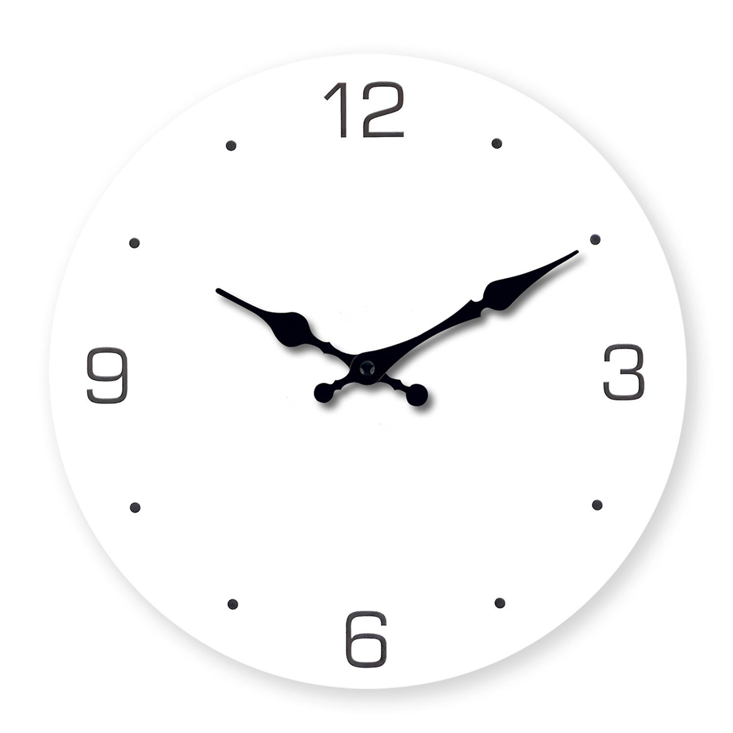 

14-дюймовые ретро простые художественные бесшумные настенные часы из МДФ