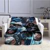 Hip -hop Singer Lil Baby Printing Blanket Picnic Blanket Warm Flannel Blankets Bed Linings Blankets for Beds Birthday Gift