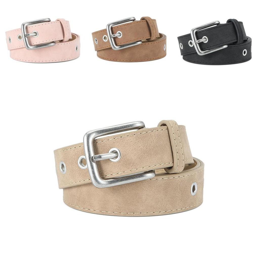 Classic Retro Women's Pu Leather Belt With Sturdy Alloy Buckle For Timeless Chic
