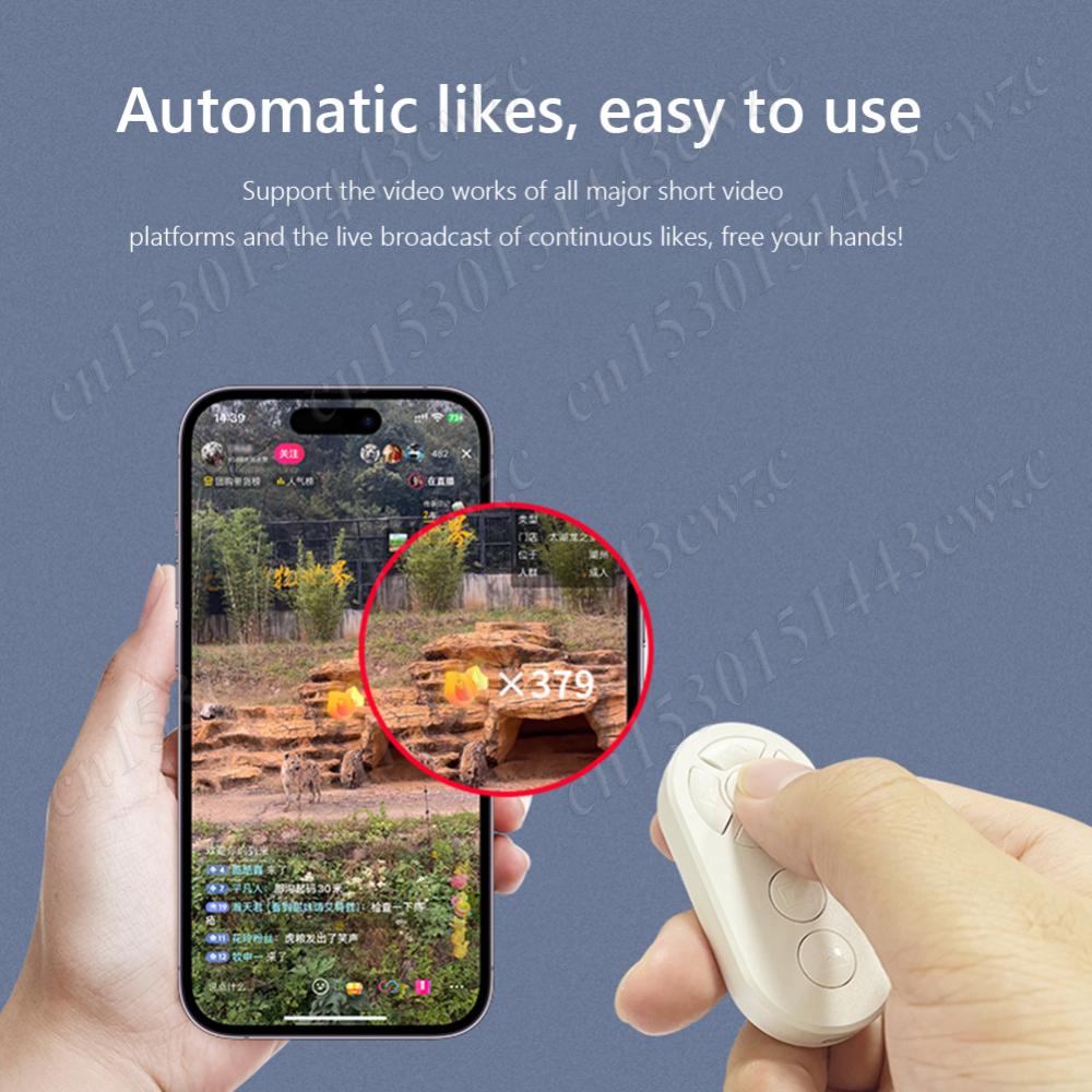7 Buttons Remote Controller Wireless Phone Selfie Photo Shutter Bluetooth-Compatible Smart Remote Page Turner for Tiktok Video