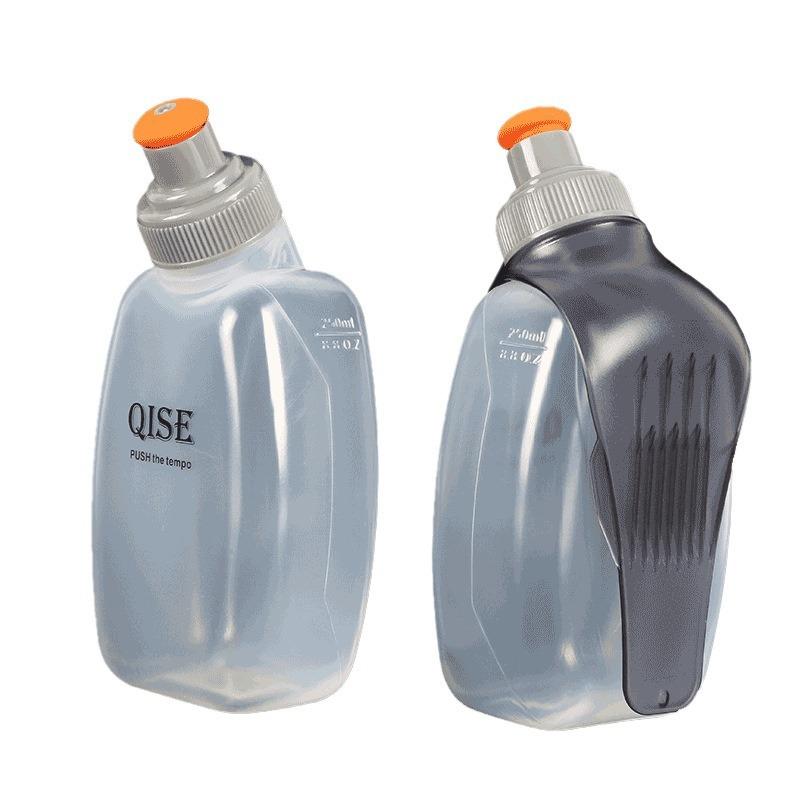 

Running Sports Water Bottle Mountaineering Running Off Road Marathon Outdoor Water Bag Small Pot Portable Food Grade прозрачный белый