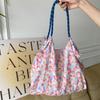 Hanfeng Summer Largecapacity Hand Carry Shoulder Bag Drawstring Shopping Bag Fresh Floral Tote Bag Underarm Bag
