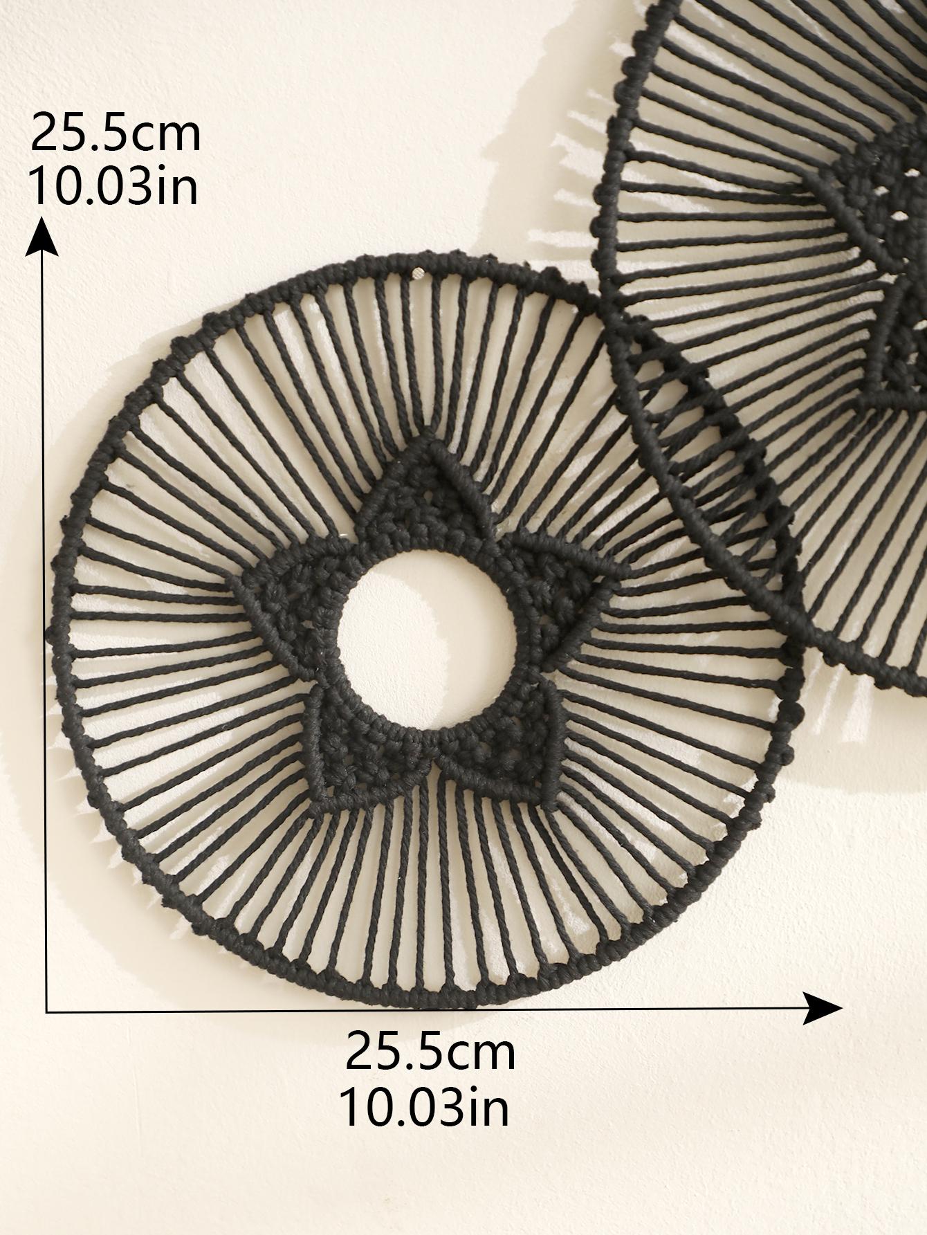 Ручная вышивка Гобелен Макраме Круглый Настенный Декор Бохо Домашний Декор Эстетичный Декор Комнаты Стена Гостиная Украшение Подарки