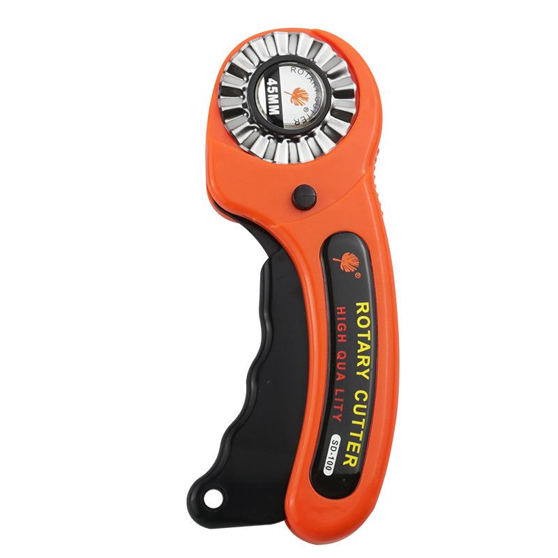 45mm Rotary Leather Cutter with Blades and Rubber Handle
