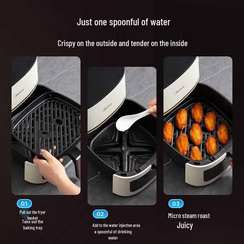 Midea 5L Smart Touch Air Fryer  Oven CN plug (adapter included)