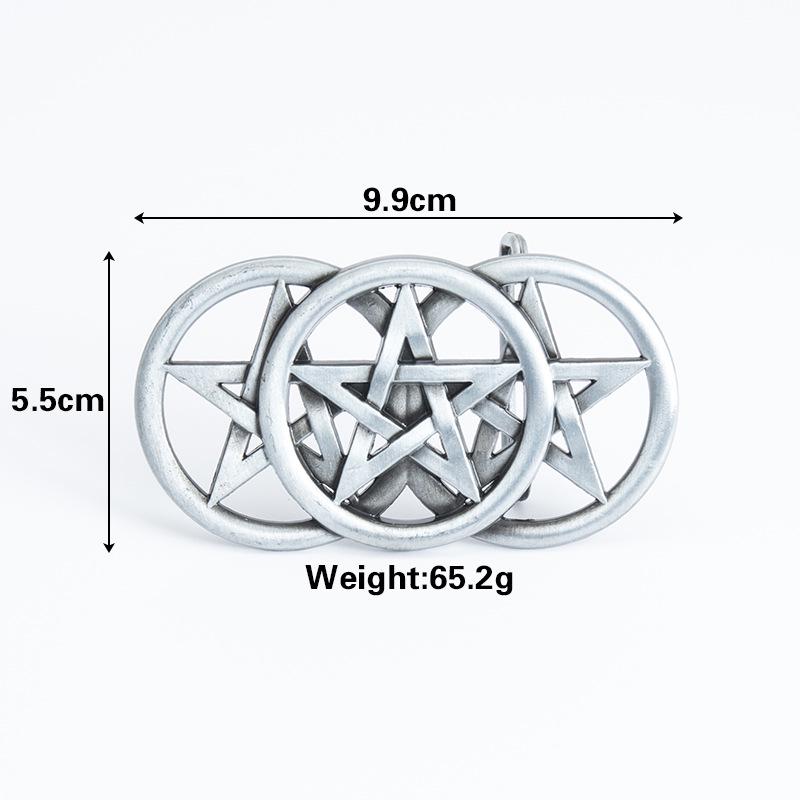 Men's Trendy Five-Star Leather Belt - European & American Celtic Classic Design