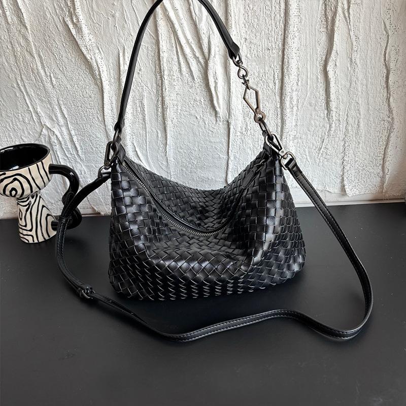Woven bag underarm bag women s leather handbag shoulder messenger bag women
