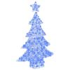 Christmas Tree with 100 LEDs Blue 120 Cm Acrylic