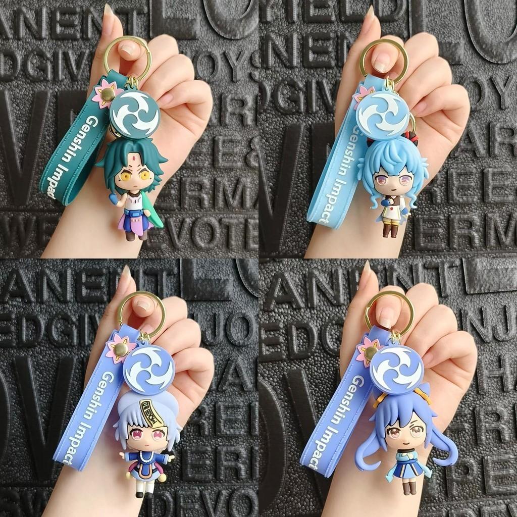 Genshin Impact Xiao Venti Qiqi Keqing Keychain Bag Pendant Xmas Gift